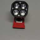 LED Work Light Compatible with Milwaukee 18V Battery, Azocek 40W 6000LM Flashlight, 18V Battery Cordless Work Light 120Adjustable with Low Voltage Protection for Outdoors and Job Site Lighting (Red)