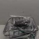 CXWXC Rear Bike Basket - Bicycle Rear Basket with Cargo Net and Waterproof Cover - Rear Mount Aluminium Bike Basket Large Capacity