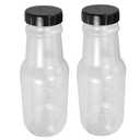 HAKIDZEL 2pcs Transparent Popcorn Storage Jar with Tamper Evident Caps Reusable Popcorn Container for Candy Cookies and Juices Capacity Each