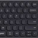 Rapoo Wireless Keyboard and Mouse Combo, Blade-Series E9310M 99-Key Ultra-Thin Keyboard and M300G Silent Mouse, Support 4 Devices, Quiet, Compact, Battery Powered, for Windows/Mac/Linux/Chrome (9360M, Black)