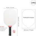 PYD Life Pickleball Paddles Plywood Sublimation Blanks 7.5" x 15.5",2/5 Inch Thickness 8 OZ Double Sided Printable One Side White One Side