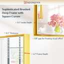 Keonjinn 24x30 Inch Gold Bathroom Mirror for Over Sink, Vanity Mirror