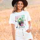 BANGELY Musical Shirt Women Witch T Shirt Changed for Good Tee Musical Movie Graphic Shirt Magical Kingdom Short Sleeve Tops (White, XL)