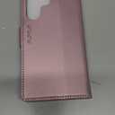 Wallet Case for Samsung Galaxy S25 Ultra, RFID Blocking Credit Card Holder, PU Leather Folio Flip Kickstand Protective Shockproof Cover for Galaxy S25 Ultra (Rose Gold)