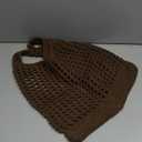 EIMMBD Crochet Bags for Women Beach Totes Bags Aesthetic Summer Tote Shoulder Hippie Bag Knit Bag (Standard Dark Brown)