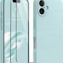 AOTESIER Magnetic for iPhone 16 Plus Case, [Compatible with MagSafe][Camera Protection], Food Grade Silicone Phone Case with [2 Screen Protectors], Anti-Scratch Protective Lining, Mint Green