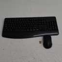 Wireless Keyboard and Mouse Combo, E-YOOSO 2.4GHz Full Sized Ergonomic Wireless Keyboard with Wrist Rest, 3 DPI Adjustable and 6 Buttons Cordless USB Mouse for Computer, Laptop, PC, Windows (Black)