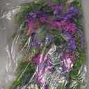 Purple Floral Hanging Wreath - Inch Lavender Tulip Hyacinth Eucalyptus Door Decor for Spring Summer, Wedding Arch Garden Porch Decoration