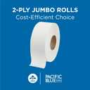 Pacific Blue Select by Georgia-Pacific PRO Jumbo Jr 2-Ply High-Capacity Toilet Paper, White, 1000 Feet Per Roll, 8 Toilet Tissue Rolls Per Case, 13728