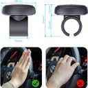 Steering Wheel Knob, Suicide Knob for Steering Wheel, Premium Silicone Finish Steering Wheel Spinner, Simple & Easy Installation No Tools Required - Fits Cars, Trucks, Buses, Boats, (Black)