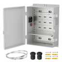 Joinfworld Vented Outdoor Enclosure Box 18.1x12.6x6.4 Outdoor WiFi Enclosure Waterproof White Nema Electrical Box with Cooling Fan for Electronics