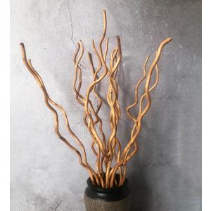 Dried Curly Willow Branches, 14-15 Stems Dried Twigs Sticks 21-23” Natural Dried Plants Decorative Branches for Rustic Home Decor, Champagne Gold