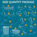 Peg Board Kit, Includes Pegboard and Accessories,with Hooks and Bins,Peg Board Wall Organizer for Office,Ornaments Display,Crafts Organization (129, White)