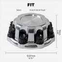 (Set of 4) Chrome Wheel Center Caps 8 Lugs Compatible with Select 16 Inch Van & Truck - Replacement 15039489, 15039488, 9597169, 9597170