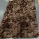 4x6 Ft Shag Brown Area Rug for Bedroom Living Room, Tie-Dyed Ultra Soft Fluffy Furry Rugs for Indoor Floor, Aesthetic Carpet for Kids Home Decor (Coffee)