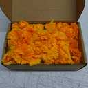 Hananona 50 Pcs Marigold Flower Heads Bulk, Silk Marigolds with Stems Artificial Mexican Flowers for Diwali Day of The Dead Dia De Los Muertos Ofrenda Decor (Orange)