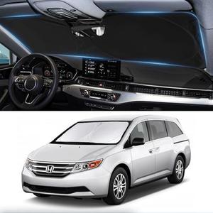 Custom Fit Odyssey Windshield Sunshade for 2011-2016 2017 Honda Odyssey LX EX EX-L Touring Elite Accessories Front Window Shades Cover for Windshield Sun Visor Protector 210T Reflective Block UV Rays