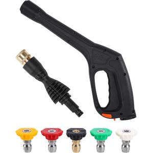 FIXFANS Pressure Washer Gun Kit with 5 Nozzles Compatible with Some of Portland Husky Black Decker Ford Pulsar ShopForce Taskforce Powerwasher Taskmaster 17 Inch Power Washer Gun with Adapter