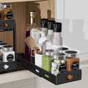 BOIVSHI Pull Out Spice Rack Organizer for Cabinet, Heavy Duty Spice Organizer for Cabinet, Vertical Spice Rack for Kitchen, Cabinet, Pantry, Cupboard (4.2''Wx10.5''Dx2.8''H, Metal Black)