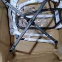 VASAGLE Boucle Dining Chairs Set of 2, Upholstered Kitchen Dining Room Chairs with Curved Backrest and Steel Frame, Modern Mid Century, Round, for Vanity, Living Room, Ink Black UKDC110B14