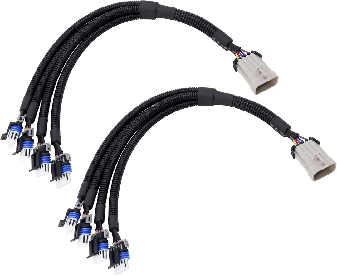 HiSport Ignition Coil Harness Connector Compatible with GM LQ9 LQ4 LS2 LS3 LS7 LSX 4.8 5.3 6.0 6.2 7.0 Truck Relocation Applications 2PCS Compatible with Chevy GMC Cadillac