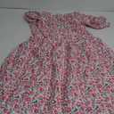 Womens Barbara Dress Costume Pink Floral Print Dress Halloween Cosplay Outfit Suit (Small)