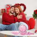 2 x Valentines Day Party Decorations 7inch Paper Plates and Napkins Forks Disposable Set Serves 20 - Pink Hearted Galentines Day Party Supplies for Afternoon Tea,Gatherings,Weddings Cake Dessert(60 Pcs)