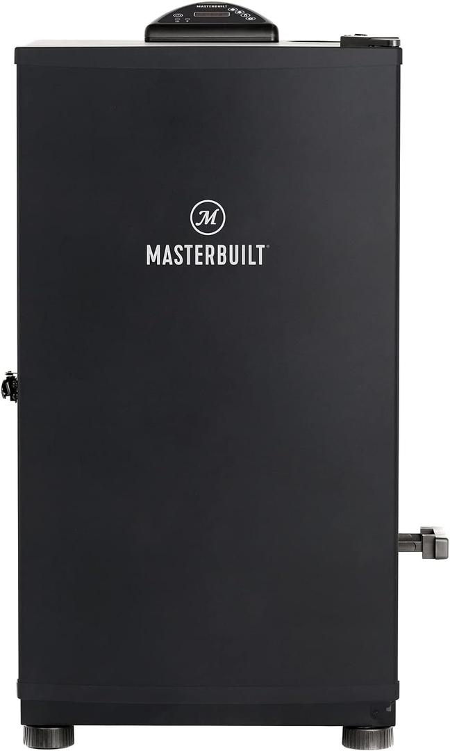 Masterbuilt 40-inch Digital Electric Vertical BBQ Smoker with Side Wood Chip Loader, Chrome Smoking Racks and 970 Cooking Square Inches in Black, Model MB20072918