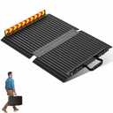 ALAYAO Portable Wheelchair Ramp, Seamless,Non-Slip Reinforced,Metal Folding Handicap Ramp,Load Capacity 800 lbs,for thresholds Ramps, Steps, Vehicles, Doorways,Carts (4FT(Using Height 4-12''))