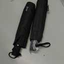 PFFY 2 Packs Travel Umbrella Windproof Auto Open & Close Collapsible Folding Small Compact Backpack Car travel Essentials Purse Umbrellas for Rain (Black + Blue)