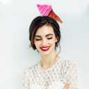 Veemoon 2pcs Ice Cream Headbands for Women Cute Cosplay Hair Accessories for Halloween Parties Fun Dessert-themed Headpieces for Daily Wear and Events