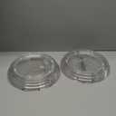 LAMU 2 Pack 2 Tier Lazy Susan Turntable Organizer 9.25'' Rotating Spice Rack Organization for Cabinet, Kitchen, Pantry, Countertop, Bathroom, Vanity, Medicine Cabinet Organizer, Clear