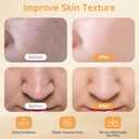 Peel Shot Glow Rice Ampoule Duo, Black and White Rice Exfoliant for Face and Body, Rice Exfoliator for Faces Dead Skin Cells Remover, Face Peel Shot Serum for Softens Cuticle (White+Black, 160ml)