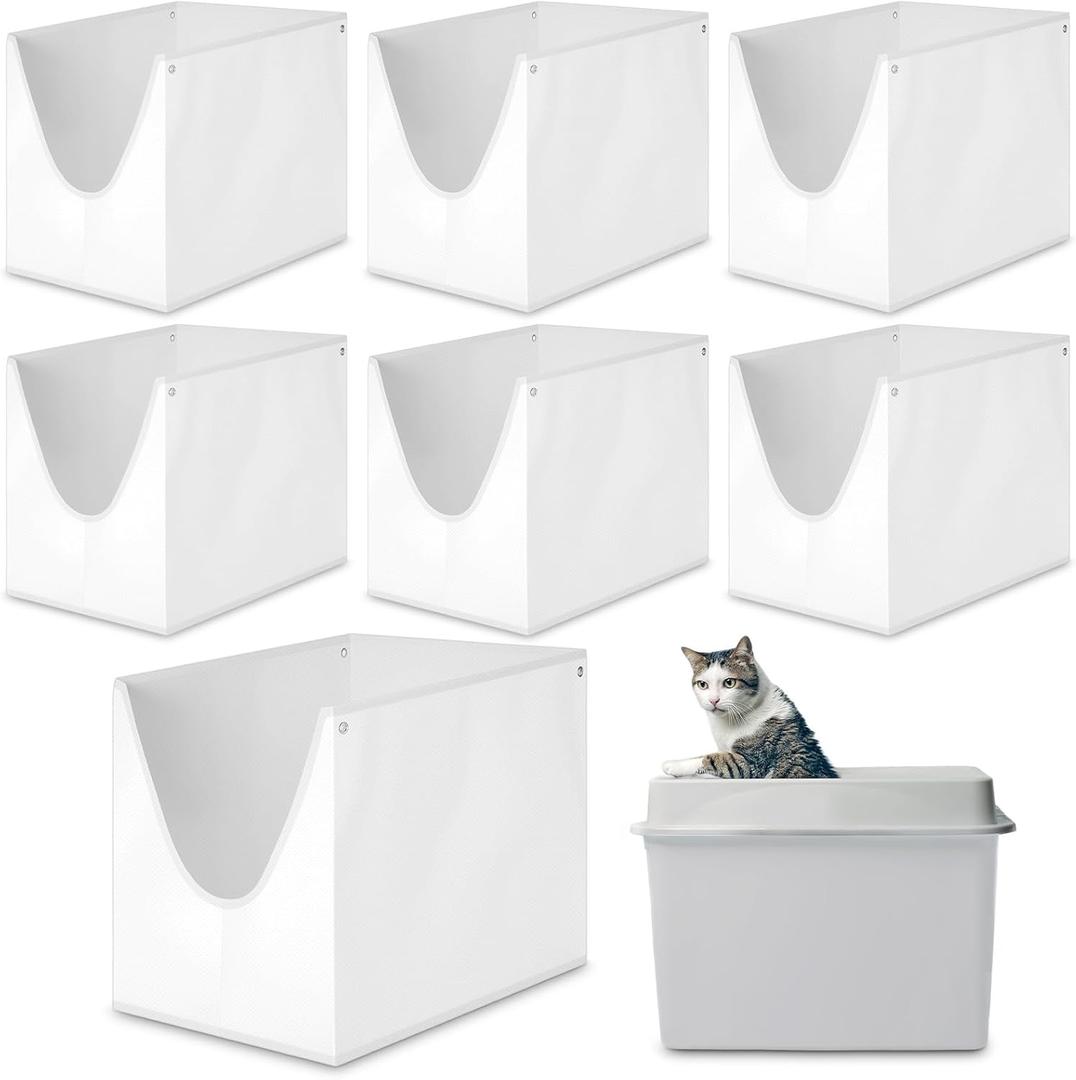 6 Pack Reusable Litter Box Liners F compatible with Modkat Flip Litter Box Type F Cat Flip Liners waterproof Durable Cat Bin Pad(square)