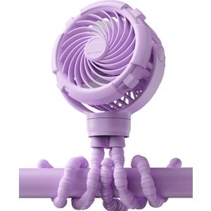 Stroller Fan, Rechargeable with TYPE-C Port, 4000mAh, 360 Rotatable, 3-Speed, Flexible Tripod, Clip Anywhere for Baby's Comfort - Durable and Easy to Clean