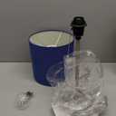 Simple Designs LT2044-GRY-LB Brushed Steel Stick Table Desk Lamp with USB Charging Port and Drum Fabric Shade for Living Room, Hallway, Nightstand, Office, Gray Shade, with Feit LED Bulb Included