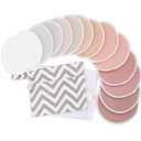 14-Pack Reusable Nursing Pads for Breastfeeding - Soft & Absorbent 4-Layers Washable Breast Pads for Leaking Milk, Viscose from Bamboo Breastfeeding Essentials, Nipple Covers (Lovelle, M 3.9")
