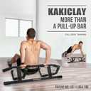 2025 Upgrade Multi-Grip Pull Up Bar with Smart Larger Hooks Technology - USA Original Patent, Designed, Shipped, Black/Green
