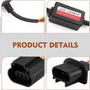 2 PCS H13/9008 LED Light Decoder, Plug-and-play Anti Flicker Harness Adapter for LED Light Systems, Waterproof Audio Filter, Bulb Retrofit Warning Error Decoder for Most Cars (Black)