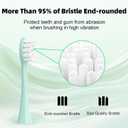 Compatible with Lumineux Electric Toothbrush Replacement Brush Heads,for Lumineux Sonic Electric Toothbrush,with Dust Cover,10 Pack (Light Green, Medium)