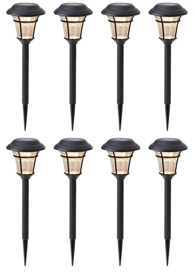 MAGGIFT 8 Pack Outdoor Solar Lights - Waterproof, Solar Pathway & Garden Lights for Yard & Patio, Solar Powered for Driveway