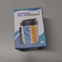 Large Pill Organizer,Supplement Organizer for 7 Different Vitamins,Pill Dispenser with Anti-Mixing Design,Easy to Retrieve Meds,Includes 20 Pcs Labels,Travel Pill Organizer(Pink)