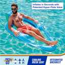 SwimWays Spring Float Premium XL Recliner Chair, Inflatable Pool Floats Adult with Fast Inflation, 25% Larger Than Recliner, Supports Up to 300 lbs