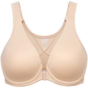 MELENECA Women's Front Closure Bras Plus Size Unlined Underwire Back Support Posture Bra 42G
