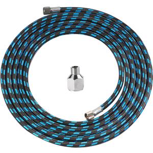 SAGUD Airbrush Hose 10 Foot Nylon Braided Air Hose with 1/8 Size On Both End and Adapter 1/8 male - 1/4 female for Most Airbrush Paint Kit