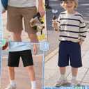 5 Pack Boys Shorts Kids Athletic Summer Knee Length Sweatshort Teen Drawstring for School Short Pocket 6-16Y (Gray)