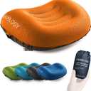 TREKOLOGY Ultralight Inflatable Camping Travel Pillow - ALUFT 2.0 Compressible, Compact, Comfortable, Ergonomic Inflating Pillows for Neck & Lumbar Support While Camp, Hiking, Backpacking (Orange)