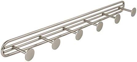 Spectrum Diversified Armstrong Wall Mount Coat Rack, 6 Hook, Satin Nickel