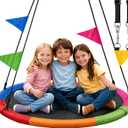 LGENDARY Saucer Swing for Kids and Adults - 40 Inch Round Outdoor Tree Swing