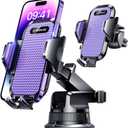 [Pro Version] VANMASS Universal Car Phone Mount [Super Suction Cup] Dashboard Phone Holder, Handsfree Windshield Dash Vent Phone Holder Car, Compatible for iPhone 17 16 15 14 Samsung LG & Truck,Purple